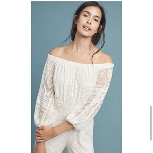 Anthropologie Rio Farm Elliot White Jumpsuit